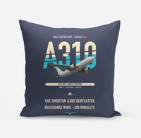 Thumbnail for Airbus A310-300 design on navy blue pillow