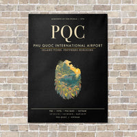 Thumbnail for Phu Quoc International Airport PQC - Canvas Framed - Black