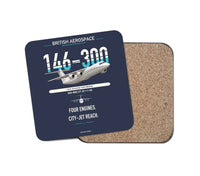 Thumbnail for BAe 146-300 design on navy blue 1 piece coaster