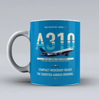 Thumbnail for A310-200 Mug design on turquoise airbus