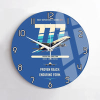 Thumbnail for Boeing 777-200ER design on blue no frame wall clock