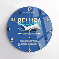 Thumbnail for Airbus A300-600ST BelugaST design on blue no frame wall clock