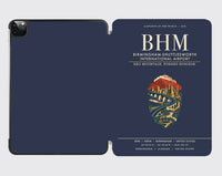 Thumbnail for Birmingham-Shuttlesworth International Airport (BHM) design on navy blue ipad tablet case