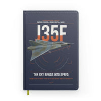 Thumbnail for Saab J 35F Draken design on navy blue notebook