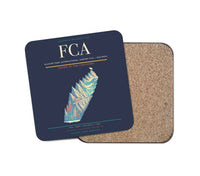 Thumbnail for Glacier Park International Airport (FCA) design on navy blue 1 piece coaster
