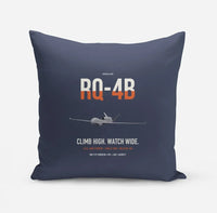 Thumbnail for RQ-4B Global Hawk design on navy blue pillow
