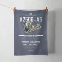 Thumbnail for V2500-A5 design on navy blue towel