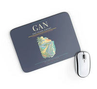 Thumbnail for Gan Island Airport (GAN) design on navy blue rectangle mouse pad