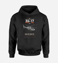 Thumbnail for Bell AH-1Z Viper design on black double-side hoodie, single-side print