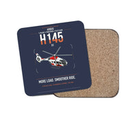 Thumbnail for Airbus H145 D3 design on navy blue 1 piece coaster