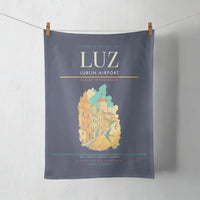 Thumbnail for Lublin Airport (LUZ) design on navy blue towel