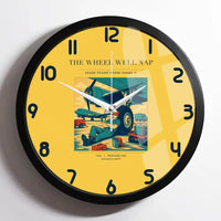 Thumbnail for VINTAGE G4267 - The Wheel Well Nap - Designed Wall Clocks design on yellow framed