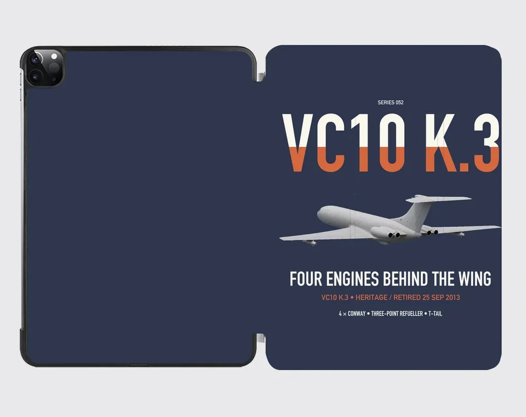 Vickers VC10 K.3 design on navy blue ipad tablet case