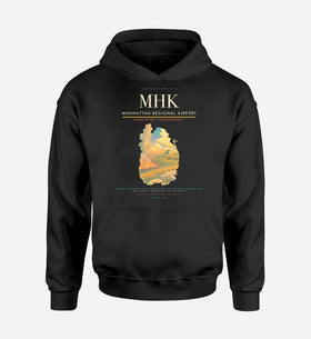 Single-Side Printing — Manhattan Regional Airport (MHK) Double-Side Hoodie