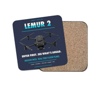 Thumbnail for BRINC LEMUR 2 design on navy blue 1 piece coaster