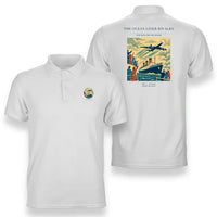 Thumbnail for VINTAGE G4307 - The Ocean Liner Rivalry - Double-Side Polo T-Shirt design on white