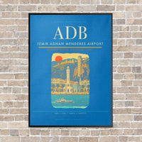 Thumbnail for Izmir Adnan Menderes Airport ADB - Canvas Framed - Turquoise