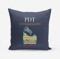 Thumbnail for Eastern Oregon Regional Airport (PDT) design on navy blue pillow