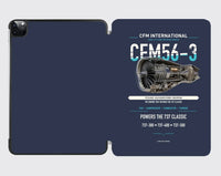 Thumbnail for CFM56-3 design on navy blue ipad tablet case