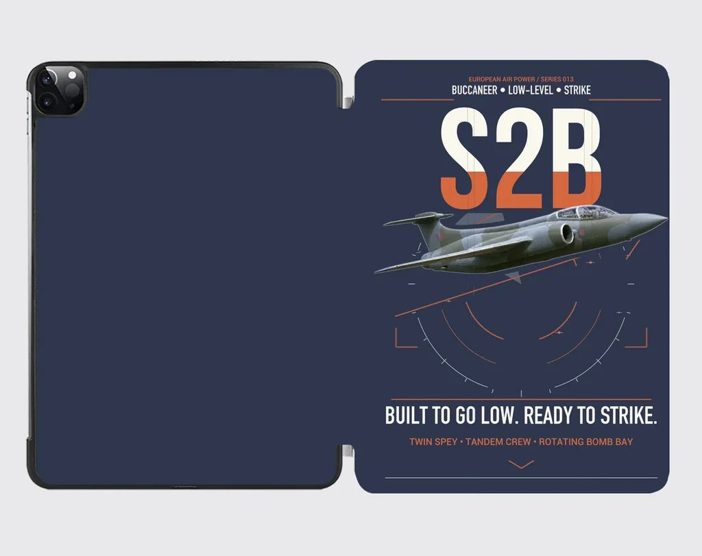 Blackburn Buccaneer S2B design on navy blue ipad tablet case