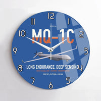 Thumbnail for MQ-1C Gray Eagle ER design on blue no frame wall clock