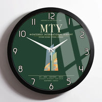 Thumbnail for Monterrey International Airport MTY Wall-Clock Framed - Dark Green