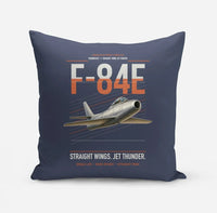 Thumbnail for F-84E Thunderjet design on navy blue pillow