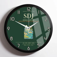 Thumbnail for Sendai Airport SDJ Wall-Clock Framed - Dark Green