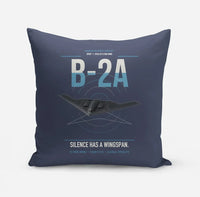 Thumbnail for B-2A Spirit design on navy blue pillow