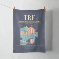 Thumbnail for Sandefjord Airport, Torp (TRF) design on navy blue towel