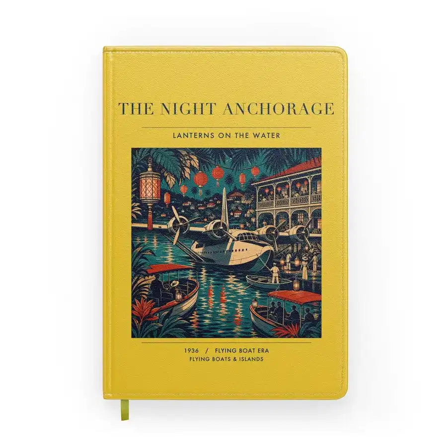 VINTAGE G4063 - The Night Anchorage - Designed Notebooks design on yellow