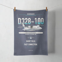 Thumbnail for Dornier D328-100 design on navy blue towel