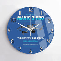 Thumbnail for DJI Mavic 3 Pro design on blue no frame wall clock