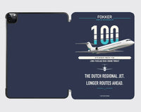 Thumbnail for Fokker 100 design on navy blue ipad tablet case