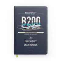 Thumbnail for Beechcraft King Air B200 design on navy blue notebook