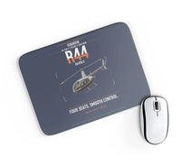 Thumbnail for Robinson R44 Raven II design on navy blue rectangle mouse pad