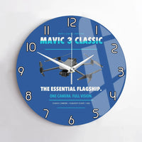 Thumbnail for DJI Mavic 3 Classic design on blue no frame wall clock