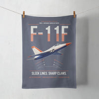 Thumbnail for F-11F Tiger design on navy blue towel
