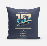 Thumbnail for Boeing 757-200 design on navy blue pillow