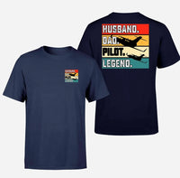 Thumbnail for Husband & Dad & Pilot & Legend Designed Double-Side T-Shirts - view 16