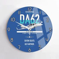 Thumbnail for Diamond DA62 design on blue no frame wall clock