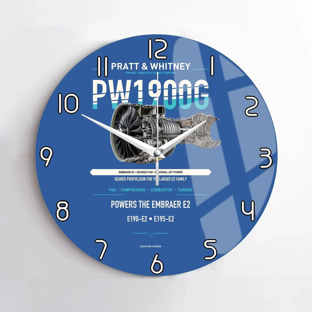 PW1900G design on blue no frame wall clock