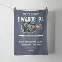 Thumbnail for PW4000-94 design on navy blue towel