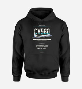 Single-Side Printing — Convair 580 Double-Side Hoodie