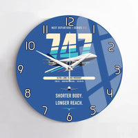 Thumbnail for Boeing 747SP design on blue no frame wall clock