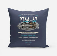 Thumbnail for PT6A-67 design on navy blue pillow