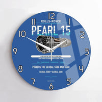 Thumbnail for PEARL 15 design on blue no frame wall clock