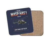 Thumbnail for Westland Wasp HAS1 design on navy blue 1 piece coaster