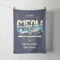 Thumbnail for Cessna 150M design on navy blue towel