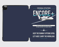 Thumbnail for Cessna Citation Encore+ design on navy blue ipad tablet case
